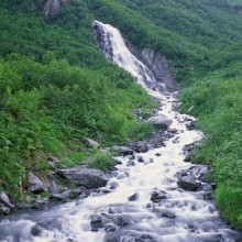 Seasonal Waterfall, Chugach Mountains, Alaska